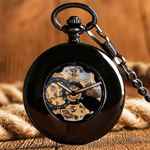 Reloj de Bolsillo Mecánico Negro Legendario