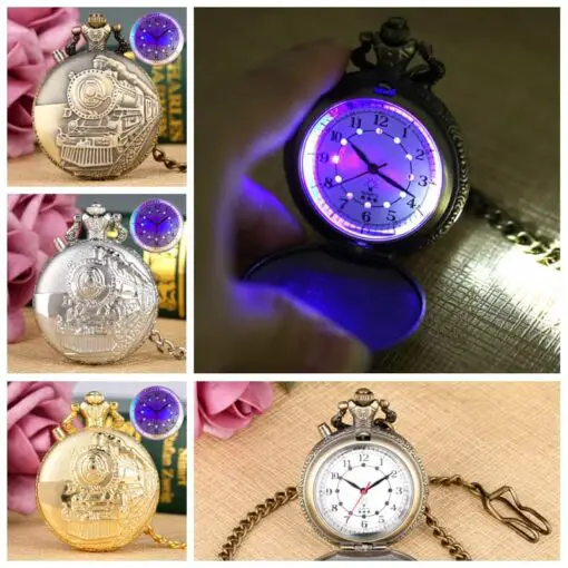 Reloj de Bolsillo Tren LED
