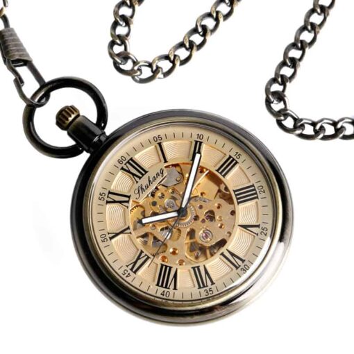 Reloj de Bolsillo Mecánico Antiguo Dorado