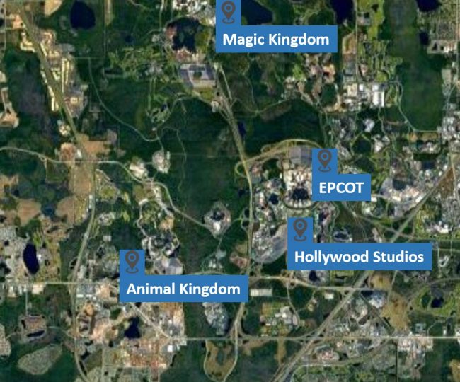 Disney World Satellite Map