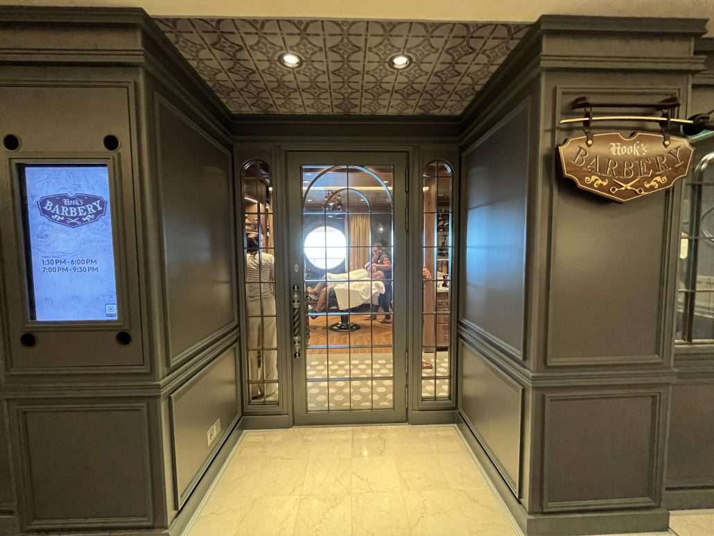 Hook's Barbery An OldFashioned Speakeasy on the Disney Wish