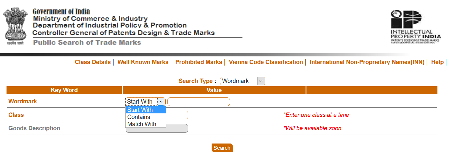 Trademarked names deals search