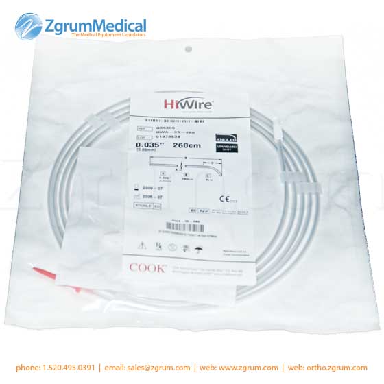 Cook Medical HiWire Hydrophilic Wire Guide .036 260 cm Zgrum Medical