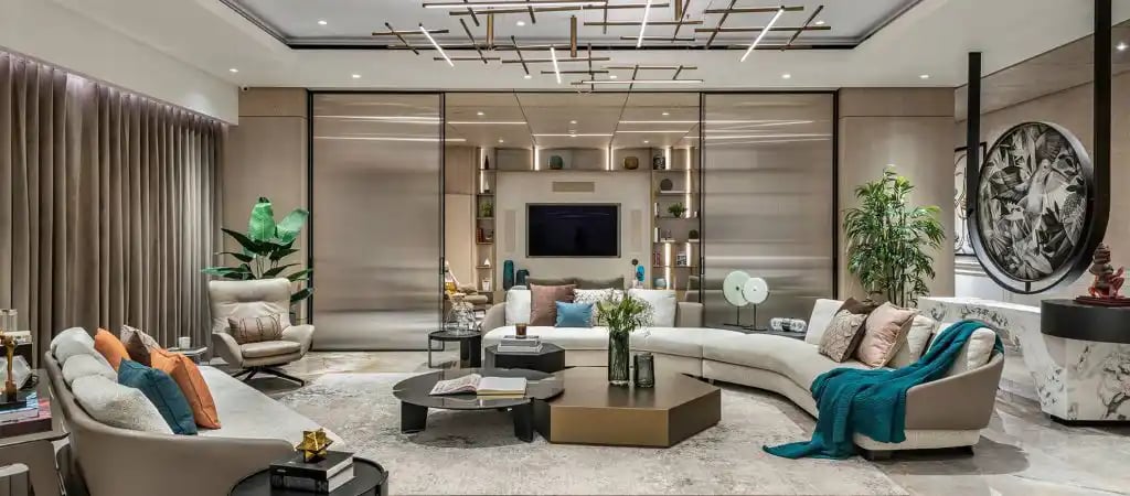 Premium Photo | Interior design of living room in luxury home architecture  design with elegant luxury style modern house modern cozy apartment home  decor contemporary vision and architechture generative ai