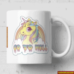 Go to Hell unicorn mug