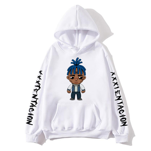 XXXtentacion Cartoon Hoodie White - Xxxtentacion Store