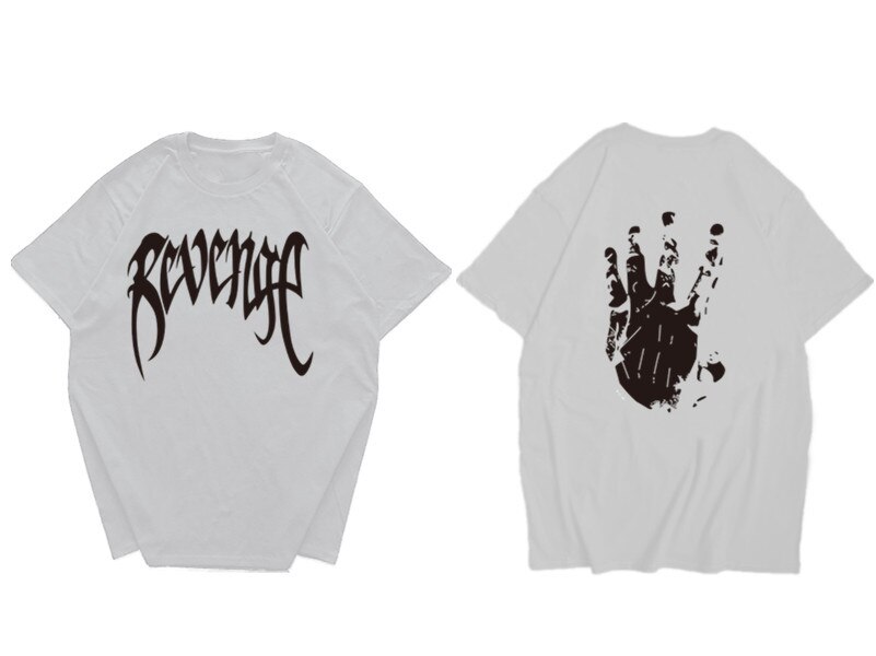4 2020 Revenge T shirt Hip Hop Comfortable Casual Tshirt Homme Letter Print Cotton Hipster Tee Top Copy - Xxxtentacion Store