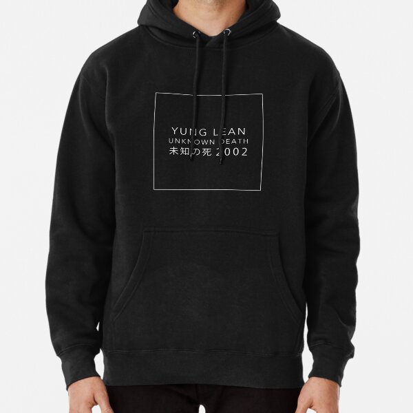 YUNG LEAN: UNKNOWN DEATH 2002 (BLACK) Pullover Hoodie RB3101 product Offical yung lean Merch