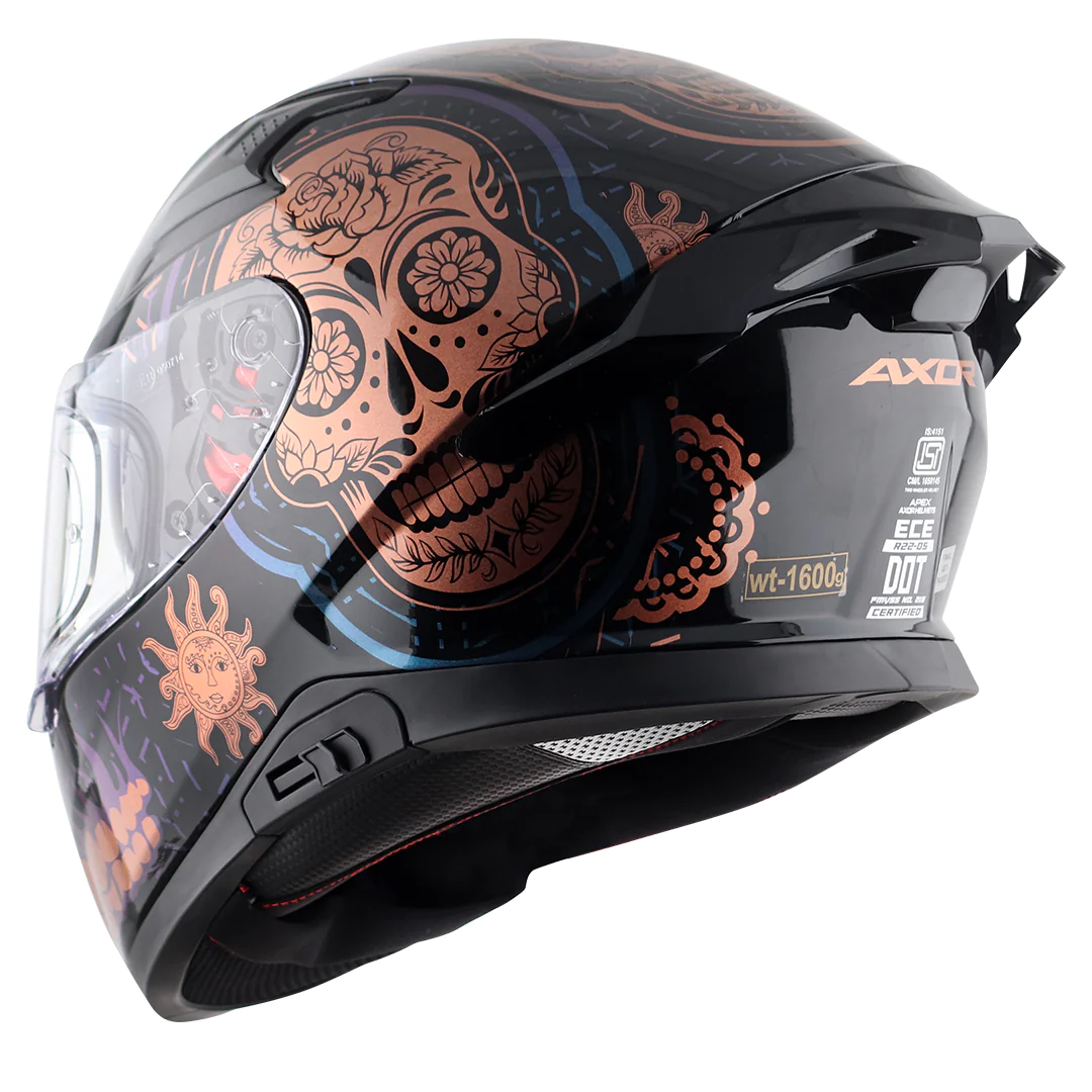 Axor Apex Trance Helmet (Black Gold) – Motomode.in