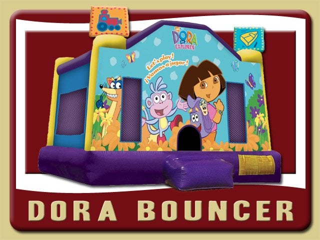 Dora Bounce House Moonwalk Party Rental Palm Coast Boots Swiper Backpack