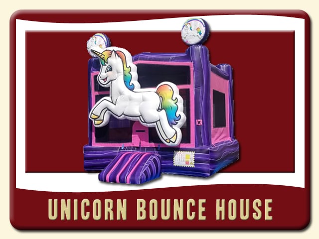 Unicorn 3d Bounce House Rental - Pink & Purple