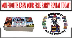 Free Party Rentals from My Family Fun Book Fundraiser