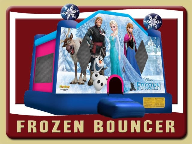 Disney Frozen Bounce House Olaf Kristoff Sven Elsa Inflatable Rental Palm Coast Blue Pink
