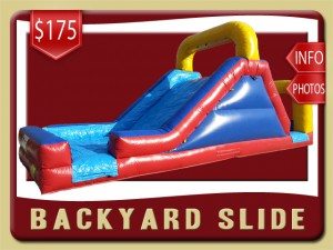 backyard Slide Inflatable rental port orange price blue red yellow