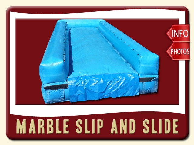 Marble Slip and Slide Rental, Inflatable, Blue, Wet