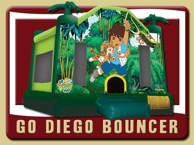 Go Diego Go Bounce House Moonwalk Party Rental Port Orange Jungle Green