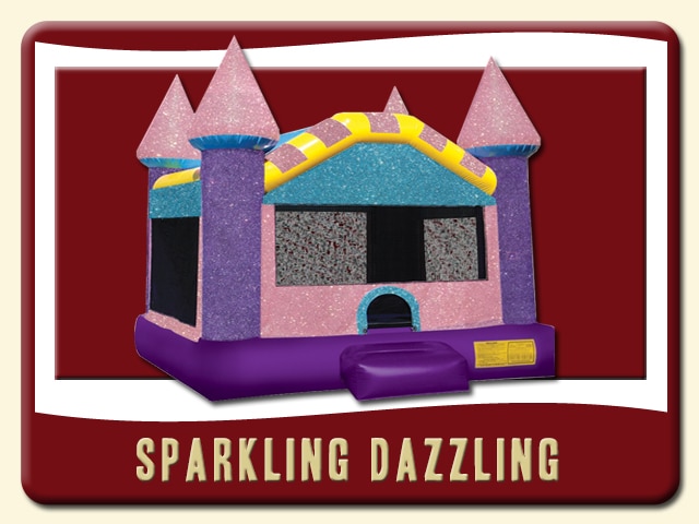 Dazzling Sparkling Bounce House, Pink & Purple