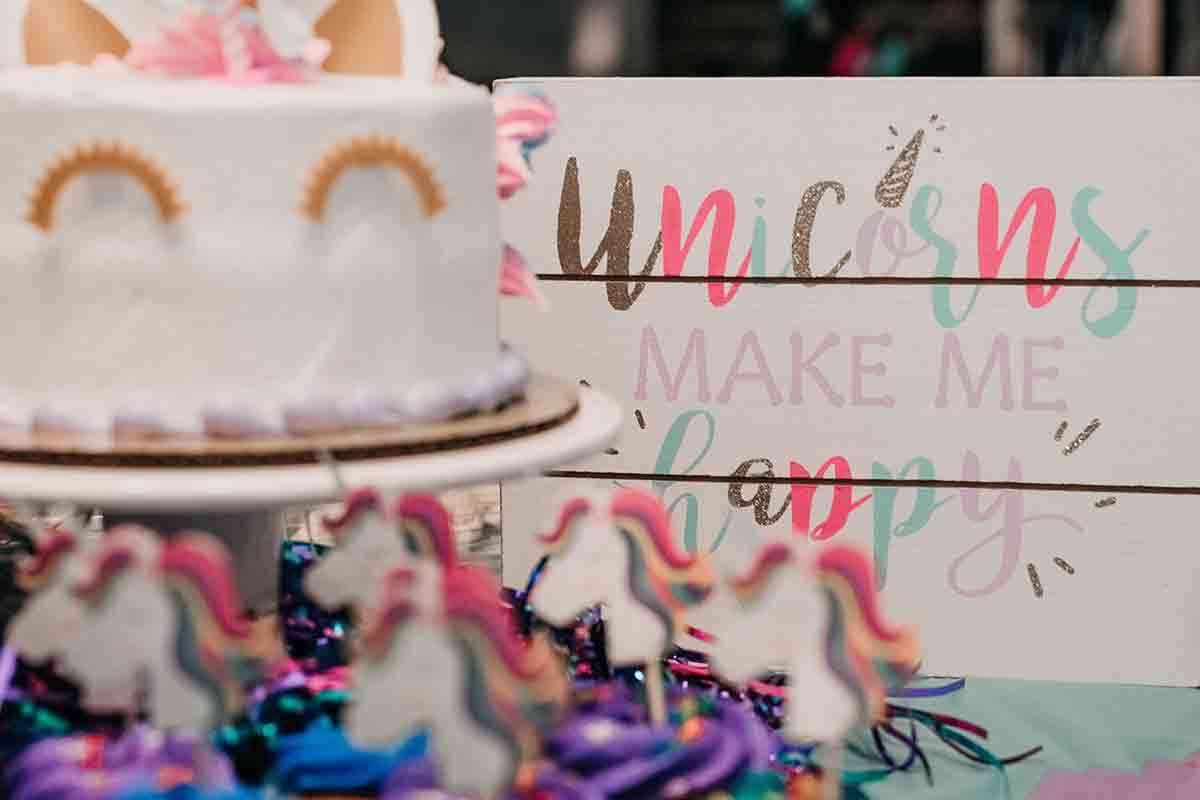 Unicorn Birthday Party Cake Decorations 