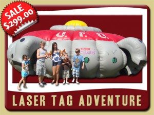 laser tag Inflatablerental new smyrna beach sale u.f.o gray red yellow aliens