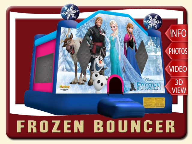 disney frozen bounce house olaf kristoff sven elsa inflatable rental price blue pink