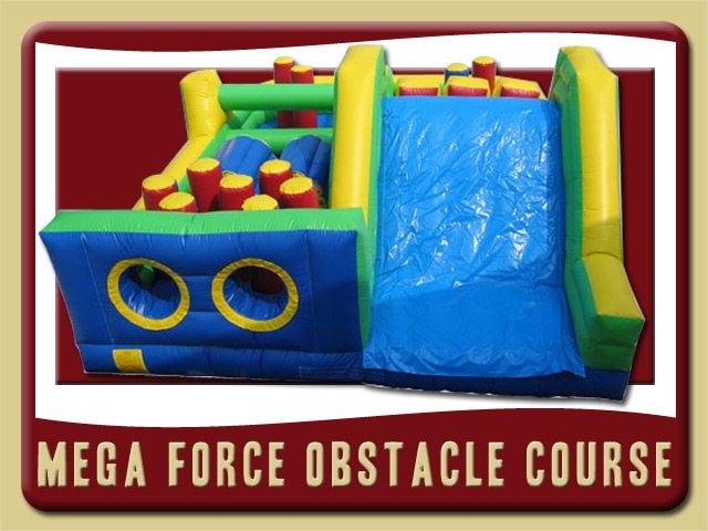 Mega Force Slide Obstacle Course Inflatable Rental Port Orange