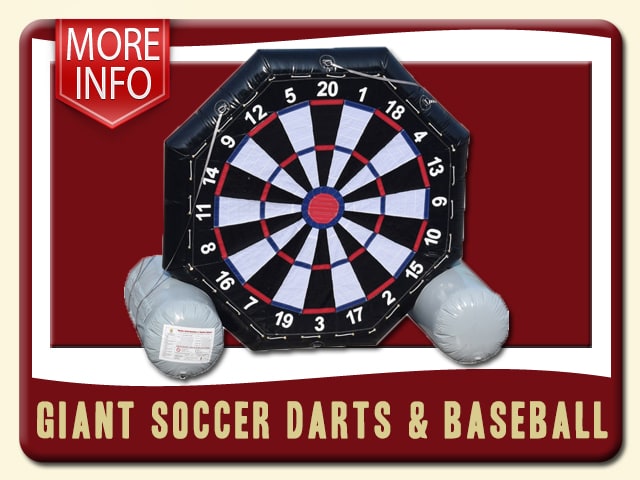 Inflatable dart board baseball game rental