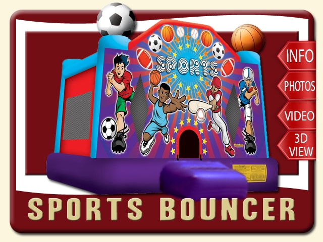 Sports Bounce House Rental, Basketball, Football, Soccer, Baseball