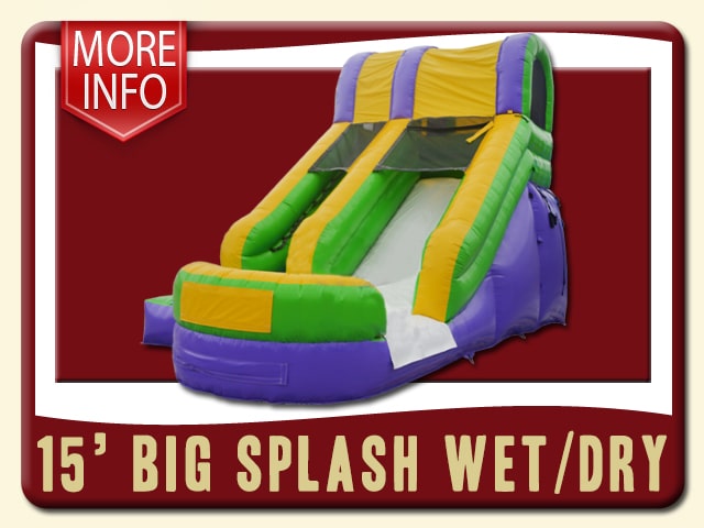 Big Splash Wet Dry Slide More Info - Pool 15ft Green, Purple, Yellow