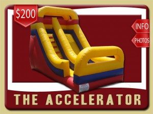 accelerator inflatable slide rental edgewater price blue red yellow