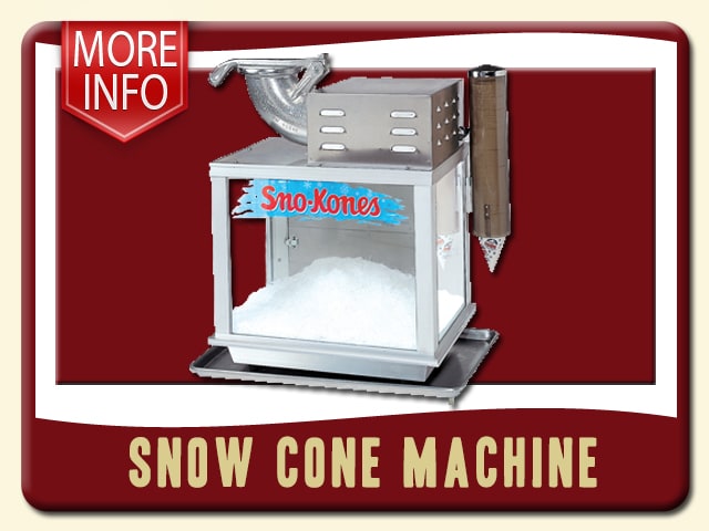 Sno Cone Machine Rental Info Carnival Food Rental