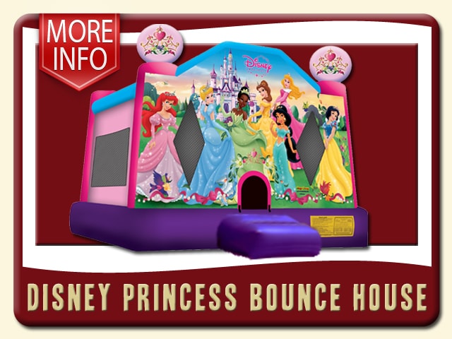 Disney Princess Bounce House More Info - Ariel, Cinderella, Tiana, Belle, Jasmine, Aurora, Snow, White