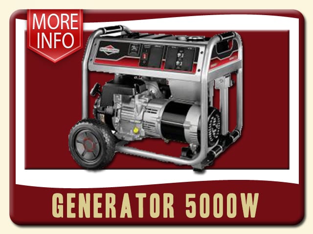 Generator 5000 Watts Rental Info