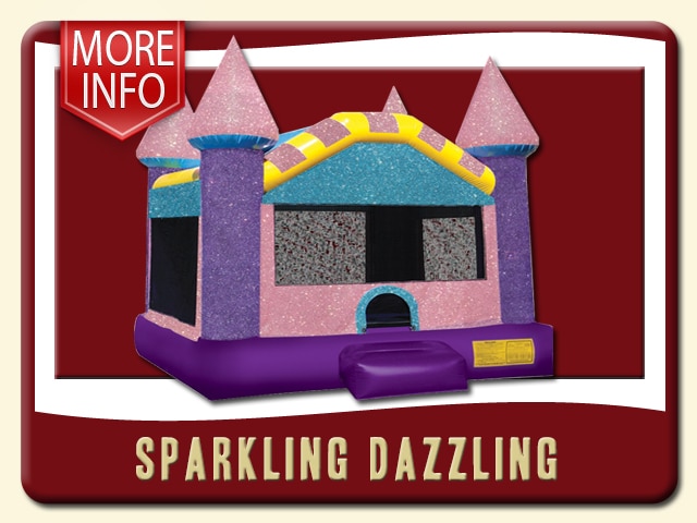 Sparkling Dazzling Bounce House, Purple & Pink - More Info