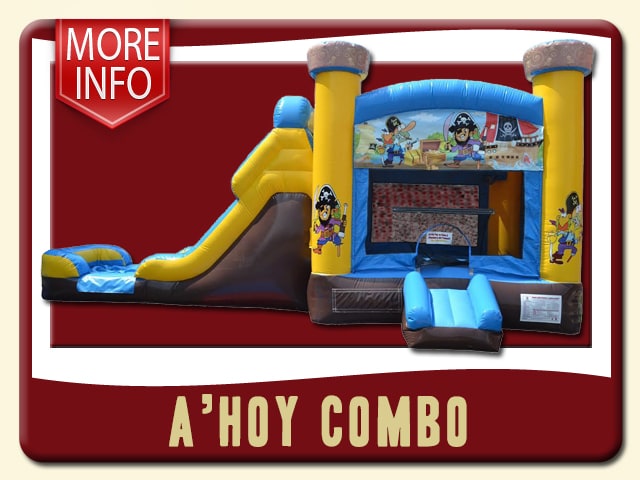 Pirate Themed bounce house water slide Rent