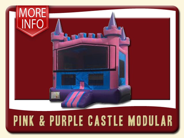 Pink & Purple Castle Modular Bounce House Rent