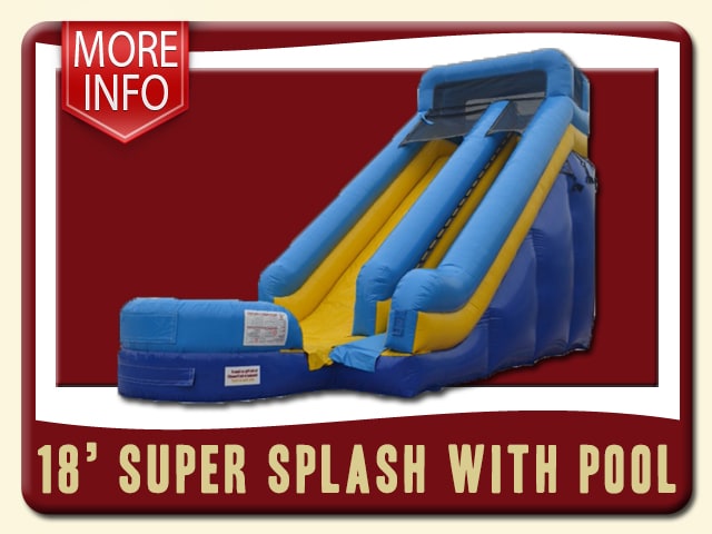Super Splash 18' Water Slide w/ Pool More Info - Blue & Yellow