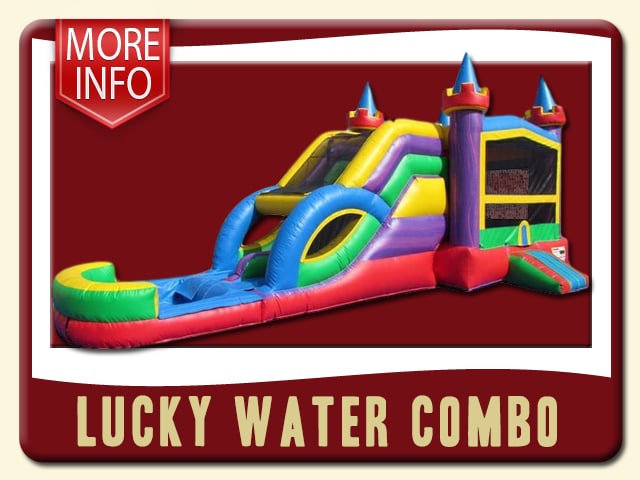 Lucky Wet Combo Jump & slide More Info - Purple, Yellow & Blue
