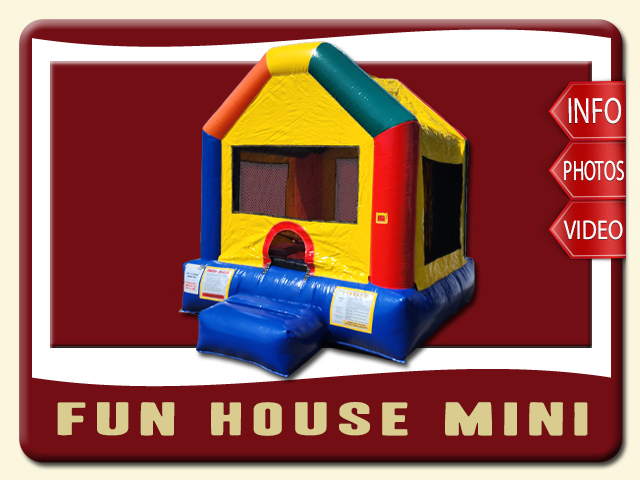 Fun House Mini Bounce House Rental - Red, Yellow & Blue - More Info