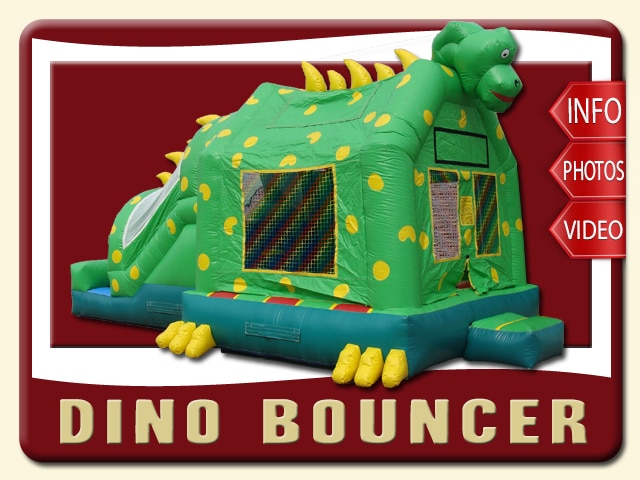 Dinosaurs Bounce House Slide inflatable Combo Green
