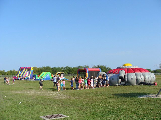 Giant Slide, Obstacle Course & laser tag inflatable Carnival event