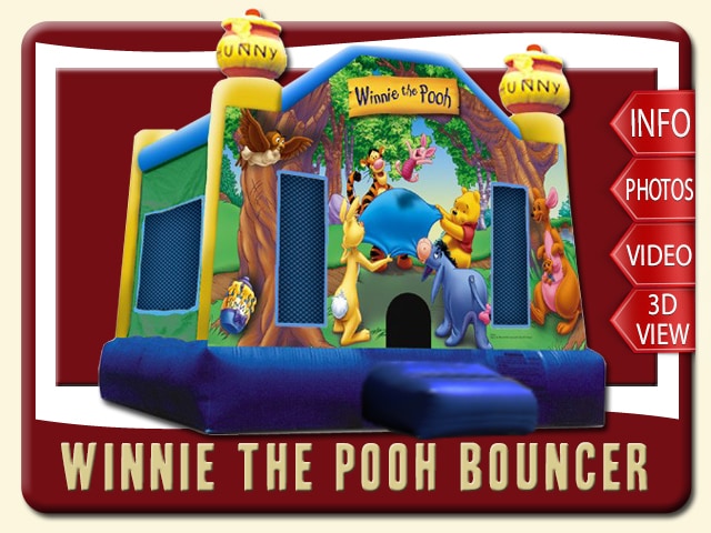 Winnie the Pooh Bounce House Rental, Tigger, Eeyore, Rabbit, Kanga Roo, Piglet