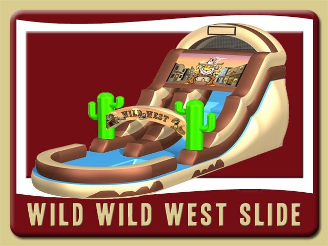 Wild Wild West Cowboy Water Slide Inflatable Rental Daytona Beach