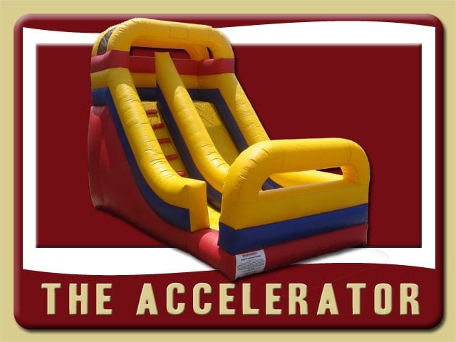 Accelerator Inflatable Slide Rental, Dry, Blue, Yellow, Red