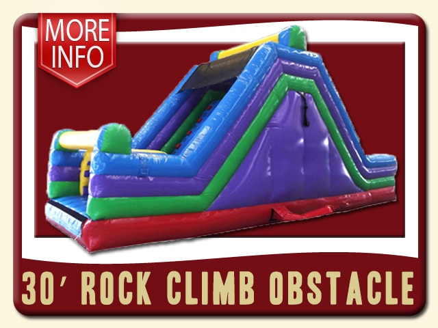 30' Rock Climb Wall And Obstacle Course Rental Info