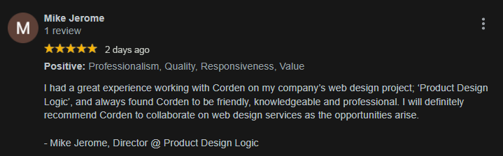 Mike Jerome Product Design Logic