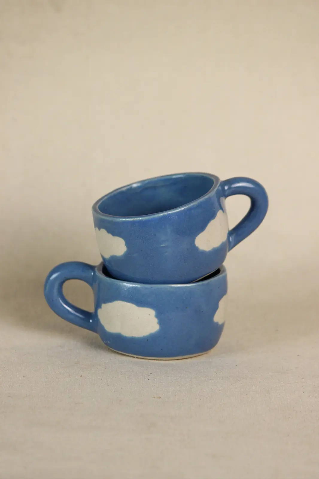 Blue ceramic dreamy cloud ceramic cup set of 2, coffee mug set of 2, ceramic cup set, coffee cup set, coffee mug, ceramic coffee mugs, handmade coffee mugs, sustainable coffee mugs, blue coffee mug, TOH, Sepia Stories