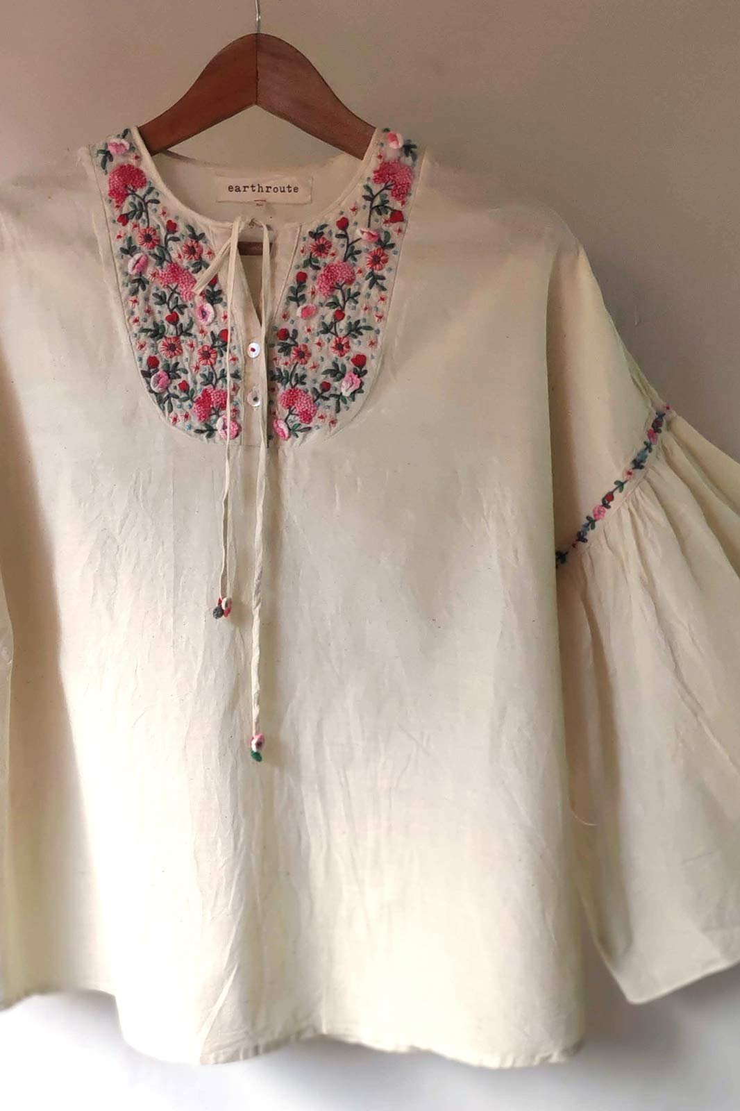 PATTY HAND EMBROIDERED COTTON SHIRT ER/TOP 19