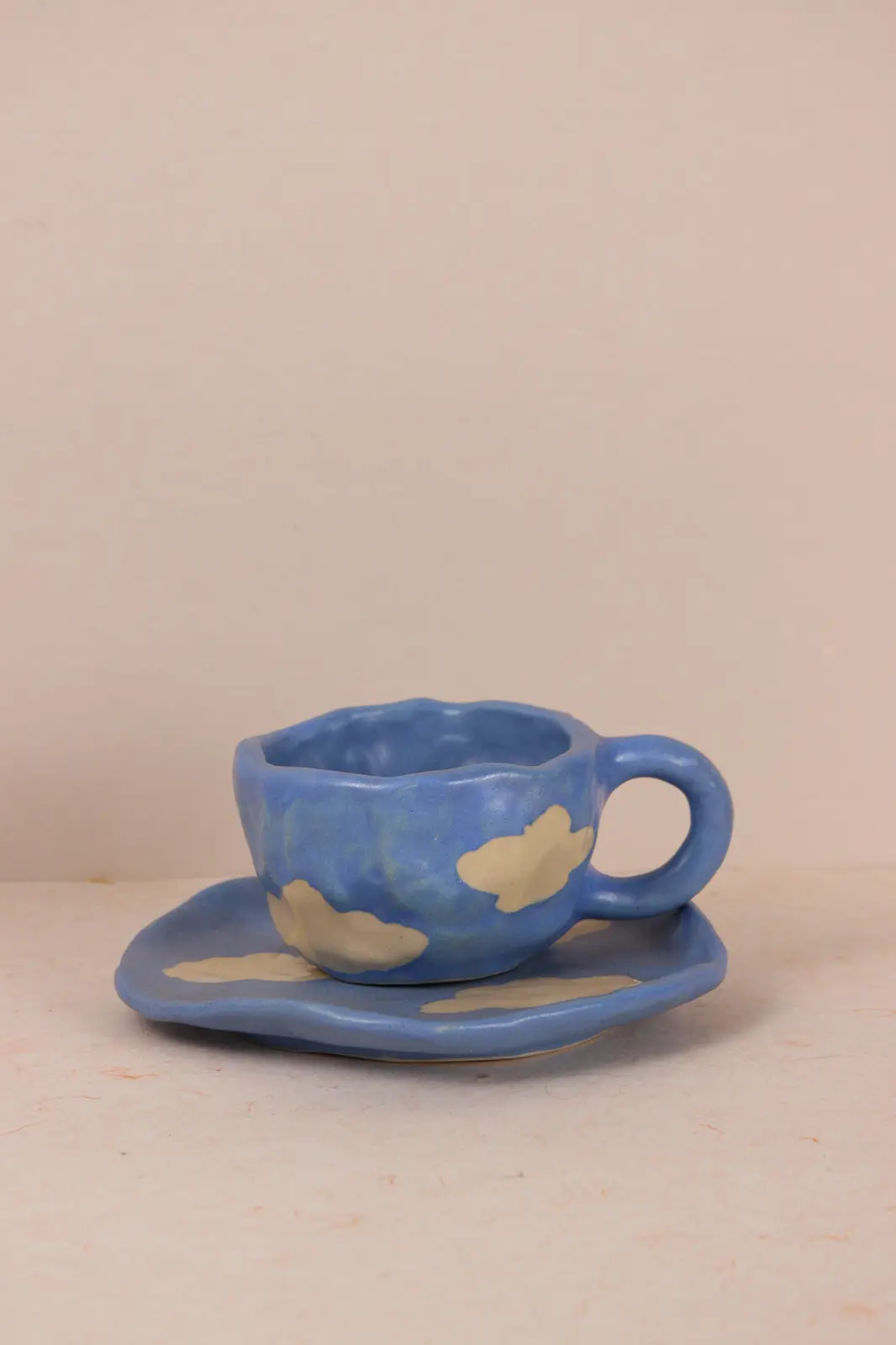Blue cloud mug, coffee mug, coffee mug for travelling, hand painted coffee mugs, custom hand painted coffee mugs, ceramic coffee mugs, handmade coffee mugs, sustainable coffee mugs, blue coffee mug, TOH, Sepia Stories
