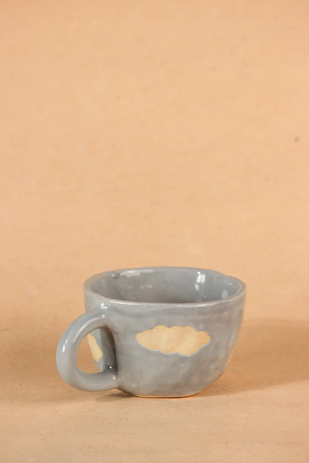 Light blue ceramic cloud mug saucer set, blue mug, coffee mug with saucer, coffee cup set with saucer, ceramic cup set, handmade coffee mugs, coffee mugs, Toh, Sepia Stories